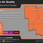 Poor air quality forecasted through tonight and Tuesday across metro area Heads up! Poor Air Quality is expected through sunset tonight and again tomorrow (Tuesday) across th