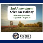 Mississippi's 2026 Second Amendment Sales Tax Holiday Underway Through Sunday The 2026 Second Amendment Sales Tax Holiday is happening today through Sunday, August 30