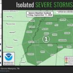 Severe Storm Risk Expanded Across Most of the Midsouth The Marginal Risk for severe storms has been expanded to include most of the Midsouth today