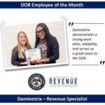 Department of Revenue names Dominetrix Employee of the Month Congratulations to our recent Employee of the Month, Dominetrix, who is a Revenue Specialist at the