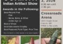 Corinth Indian Artifact Show Returns to Crossroads Arena Oct. 3 Official flyer for the 2026 Corinth Indian Artifact Show at Crossroads Arena, showing three stone projectile points