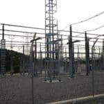 Alcorn County ACE Power Nears Substation Upgrades Outdoor electrical substation with fencing and safety signs, illustrating the ACE Power substation upgrades in Corinth
