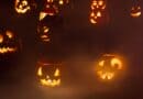 The 5 Best Fog Machines for Alcorn County Halloween Haunts Carved jack-o'-lanterns glowing in a foggy Halloween night — the low-hanging fog effect a fog machine creates.