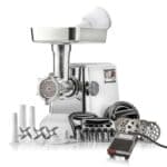 The 5 Best Venison Meat Grinders and Deer Processing Kits for Alcorn County Hunters STX International Turboforce 3000 Series 6-in-1 Electric Meat Grinder | 3000W Max | 3-Speed | Foot Pedal | 5 Grinding Die | 3 Stainless Steel Blades | Sausage Stuffer | Kubbe Maker & More Included