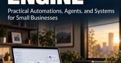The AI Marketing Engine: A Practical AI Guide for Business Owners, Now on Kindle Cover of The AI Marketing Engine: Practical Automations, Agents, and Systems for Small Businesses by Jon Ross Myers