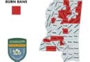 Alcorn County Burn Ban Ends, but Fire Danger Lingers Mississippi Forestry Commission map showing the Alcorn County burn ban lifted on Oct. 13, 2026