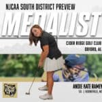 Booneville's Andie Kate Ramey Wins NJCAA Golf Preview Andie Kate Ramey NJCAA South District Preview medalist graphic from Northeast Tiger Athletics