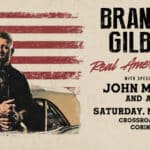 Brantley Gilbert Corinth Concert Set for Nov. 7 Official Crossroads Arena promotional poster for the Brantley Gilbert Corinth concert on Nov. 7 with John Morgan and Atlus