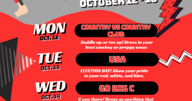Corinth Homecoming Week: Parade Thursday, Game Friday Corinth High School HOCO Week flyer listing Corinth homecoming week spirit days Oct. 12-16