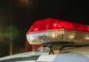 Corinth Police Praise Agency Teamwork for Trump Visit Blue and red emergency lights on a police vehicle, illustrating Corinth police security work