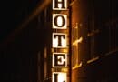 Corinth TownePlace Suites Opens With Ribbon Cutting Illuminated hotel sign at night, illustrating the Corinth TownePlace Suites opening