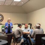 Sen. Hyde-Smith Visits Baldwyn, Meets Manufacturers Sen. Cindy Hyde-Smith speaks with Baldwyn manufacturers during her Hyde-Smith Baldwyn visit at City Hall