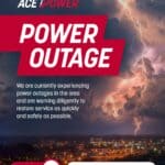 Isaias Power Outages Hit Glen, Corinth as Winds Gust ACE Power outage graphic showing 498 outages on Oct. 10, 2026, during Isaias power outages in Alcorn County