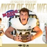 NEMCC Punter Sherman Named Conference Player of the Week Northeast Mississippi Community College NEMCC football player of the week graphic for punter Daniel Sherman